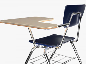 student desk and chair 3D Model