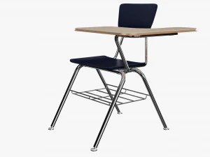 student desk and chair 3D Model