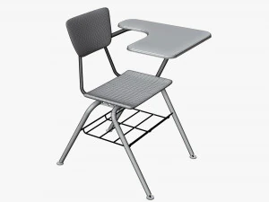 student desk and chair 3D Model