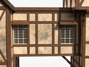casa medieval pronta para jogo Modelo 3D
