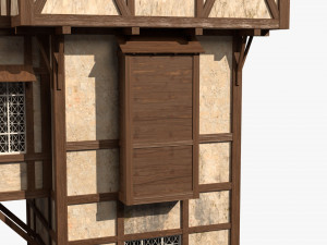 game ready medieval house Modello 3D