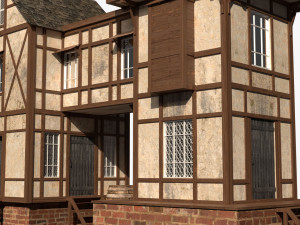 game ready medieval house Modello 3D