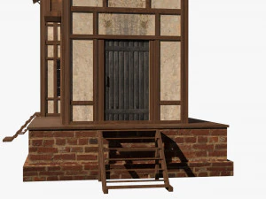 casa medieval pronta para jogo Modelo 3D