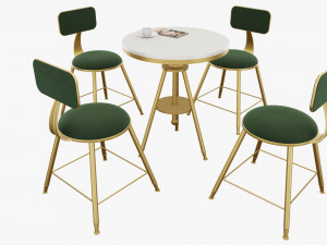 living room table and chair 3D Model