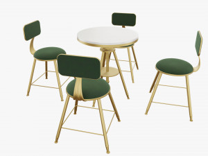 living room table and chair 3D Model