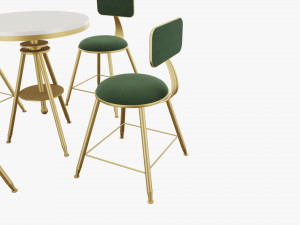 living room table and chair 3D Model