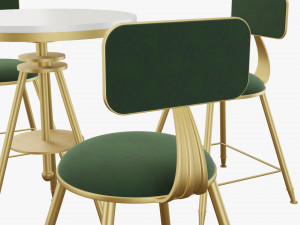 living room table and chair 3D Model