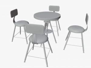living room table and chair 3D Model