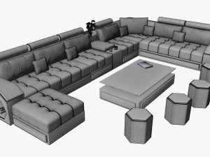 modern living room sofa 3D Model