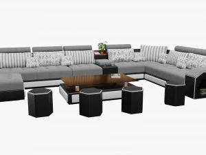 modern living room sofa 3D Model