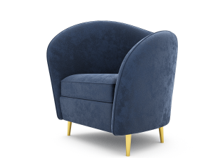 golden stainless leg contemporary armchair 3D Model