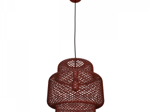 Nordic-simple-and-modern-rattan-chandelier 3D Model