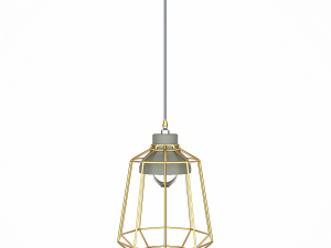 Cult-living-stone-studio-cage-pendant-light-gold 3Dモデル
