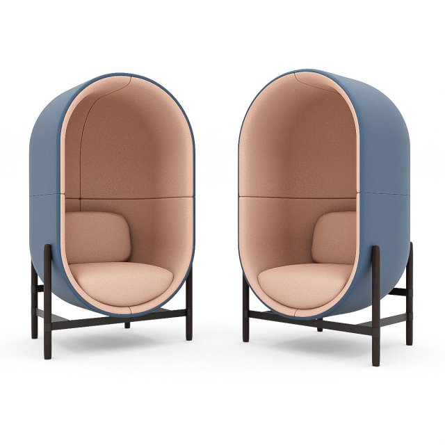 Contemporary blue armchair Modello 3D .c4d .max .obj .3ds .fbx .stl .blend 