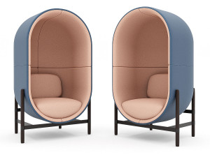 Contemporary blue armchair Modèle 3D
