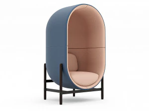 Poltrona azul contempor&acirc;nea Modelo 3D