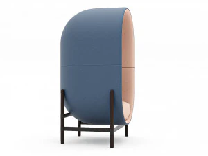 Poltrona azul contempor&acirc;nea Modelo 3D