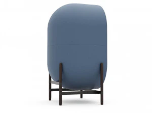 Poltrona azul contempor&acirc;nea Modelo 3D