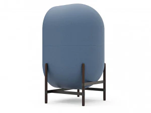 Poltrona azul contempor&acirc;nea Modelo 3D