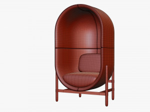Contemporary blue armchair Modello 3D