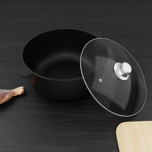 Kitchen pot 3D Model .c4d .max .obj .3ds .fbx .stl .blend 