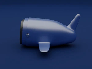 Clock resembling a blue plane and 3d print 3D Model