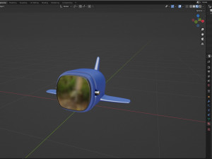 Clock resembling a blue plane and 3d print 3D Model
