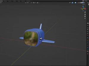 Clock resembling a blue plane and 3d print 3D Model