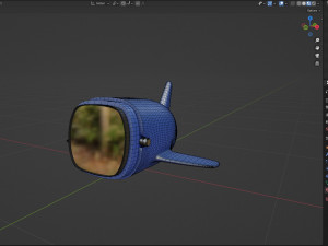 Clock resembling a blue plane and 3d print 3D Model
