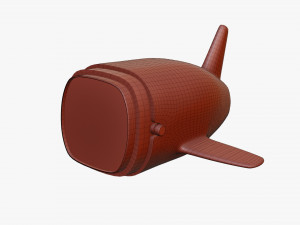 Clock resembling a blue plane and 3d print 3D Model