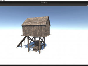 Medieval wooden chicken coop 3D मॉडल