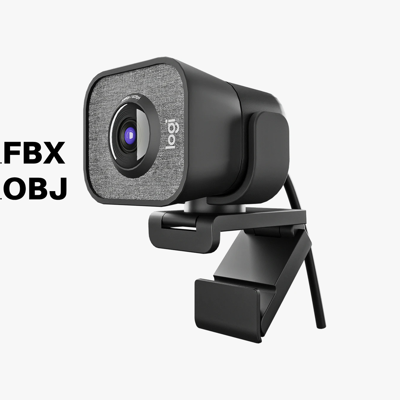 Logitech web camera 3D Model .c4d .max .obj .3ds .fbx .stl .blend