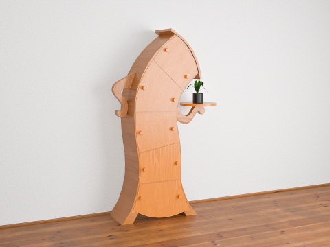 Fantasy wooden drawer 3D Модель