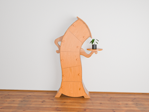 Fantasy wooden drawer 3D Модель