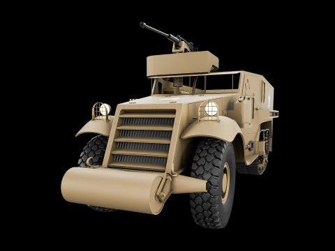 Military m3 halftruck 3Dモデル