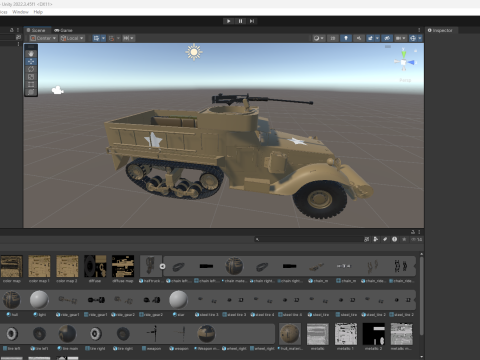 Military m3 halftruck 3Dモデル