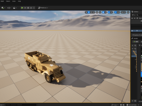 Military m3 halftruck 3Dモデル
