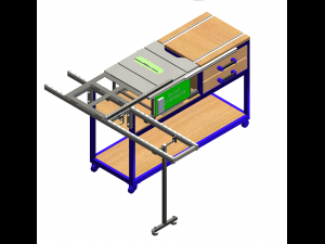 saw bench dwe7492-b2 3Dモデル