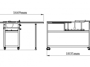 saw bench dwe7492-b2 3Dモデル