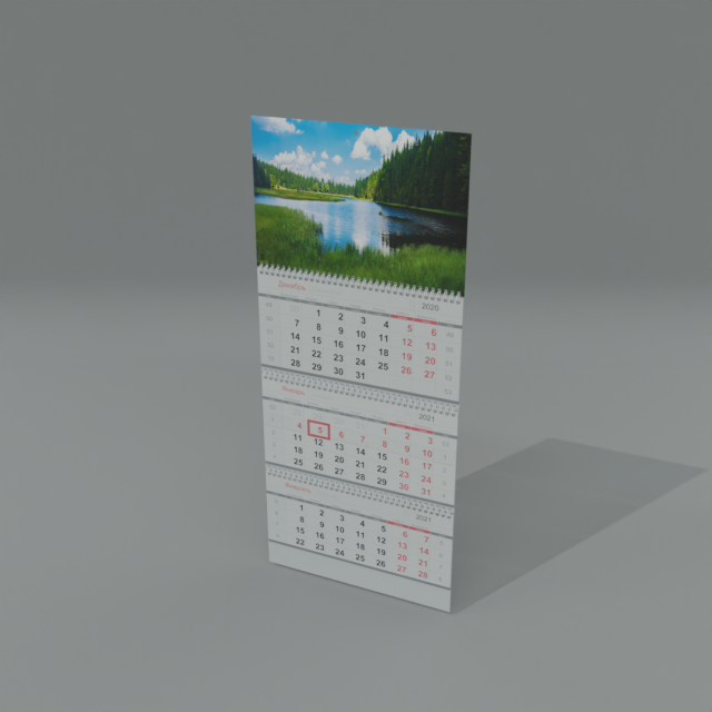 calendar Modèle 3D .c4d .max .obj .3ds .fbx .stl .blend