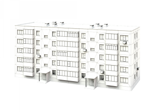 Procedural Soviet Building Generator 3Dモデル