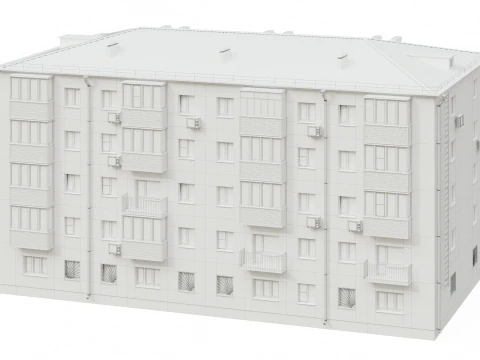 Procedural Soviet Building 3D Model