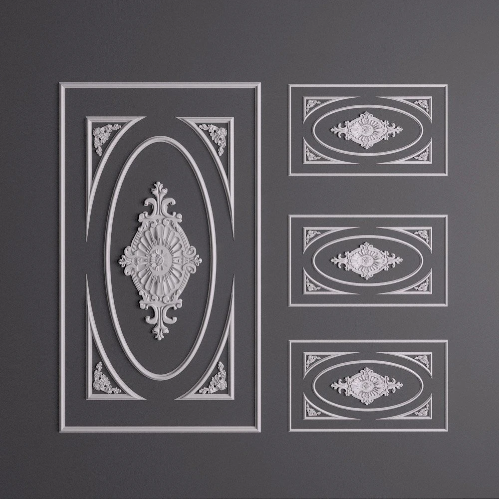 wall molding 3D Model .c4d .max .obj .3ds .fbx .stl .blend 