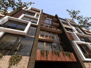 modern facade 3D Model