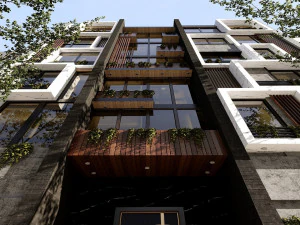 modern facade 3D Model
