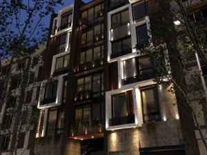 modern facade 3D Model