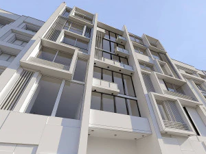 modern facade 3D Model