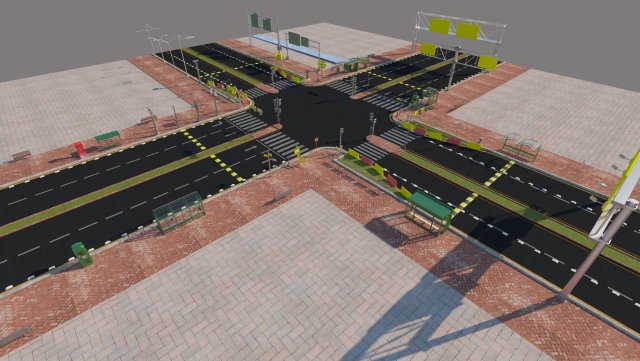 roadstreetcollection3dmodel Modello 3D .c4d .max .obj .3ds .fbx .stl .blend 