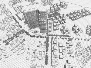 Residential Tower 3D Model