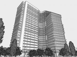 Residential Tower 3D Model